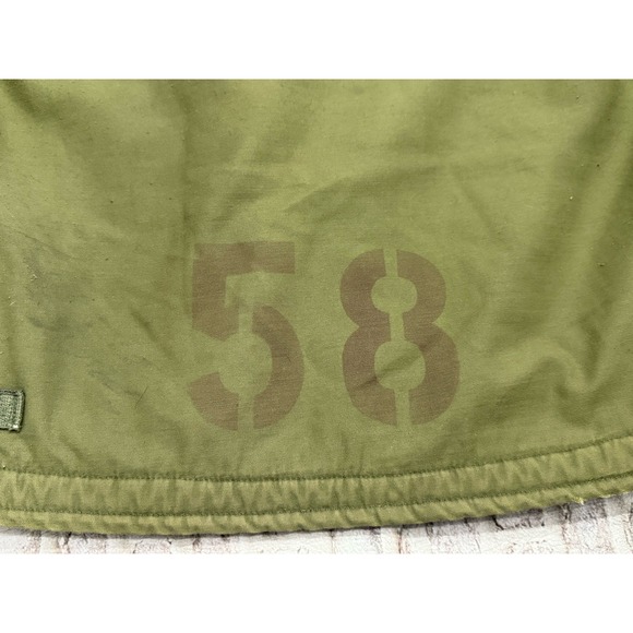 VTG 70s US Navy Military A-2 Cold Weather Deck Jacket Medium Stencil Distressed - Picture 11 of 15